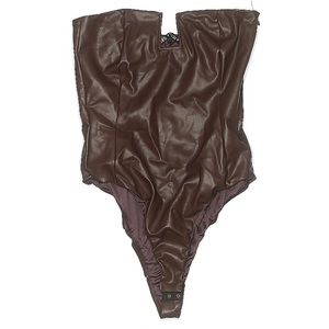 NWT Zara leather bodysuit